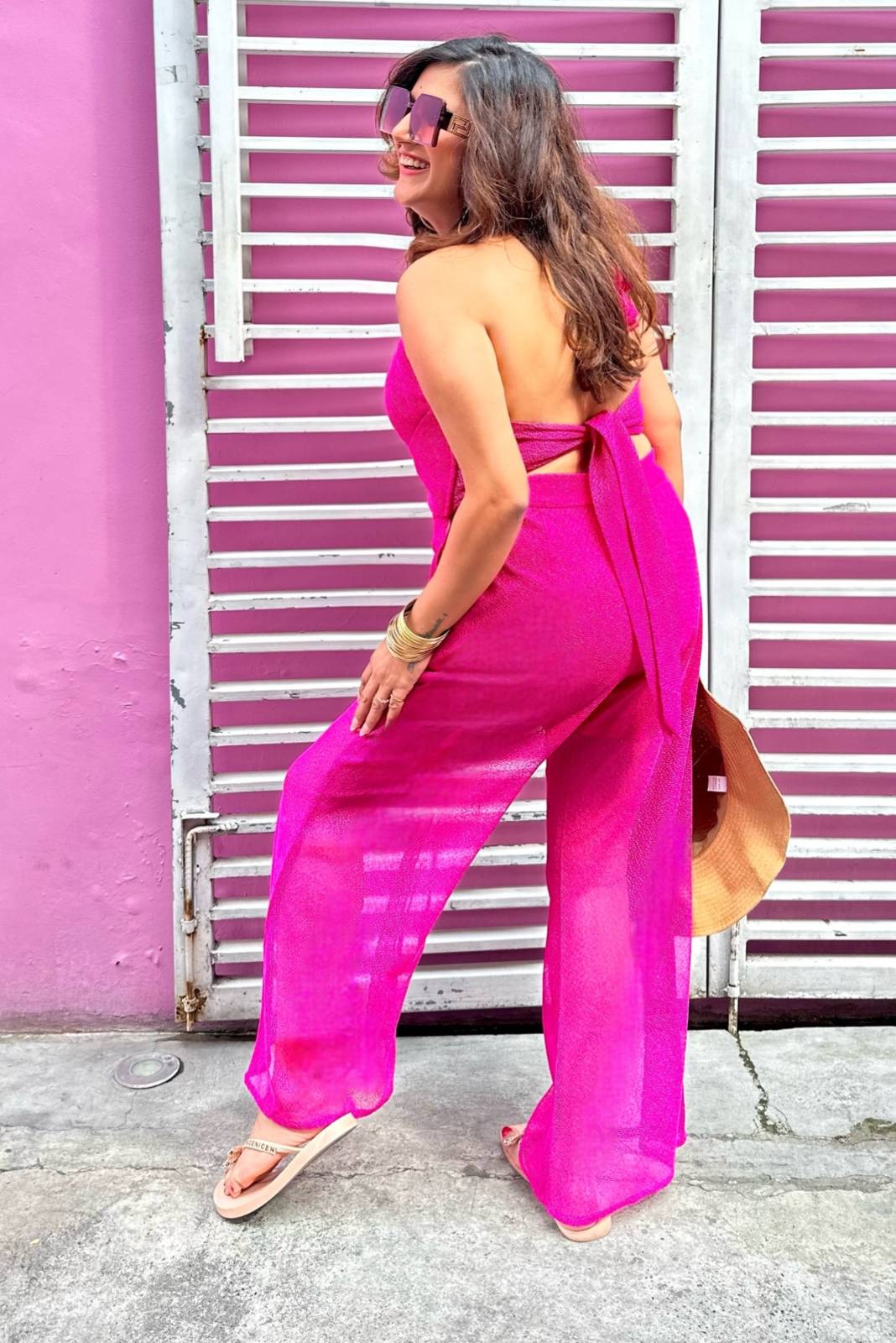 Barbie Pink Sheer Pant Coordset