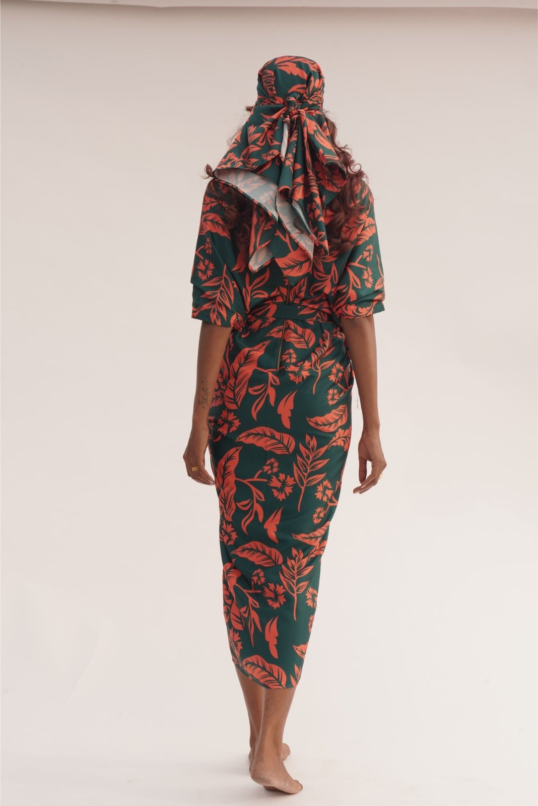 Drape Kaftan Dress with Belt - Charm