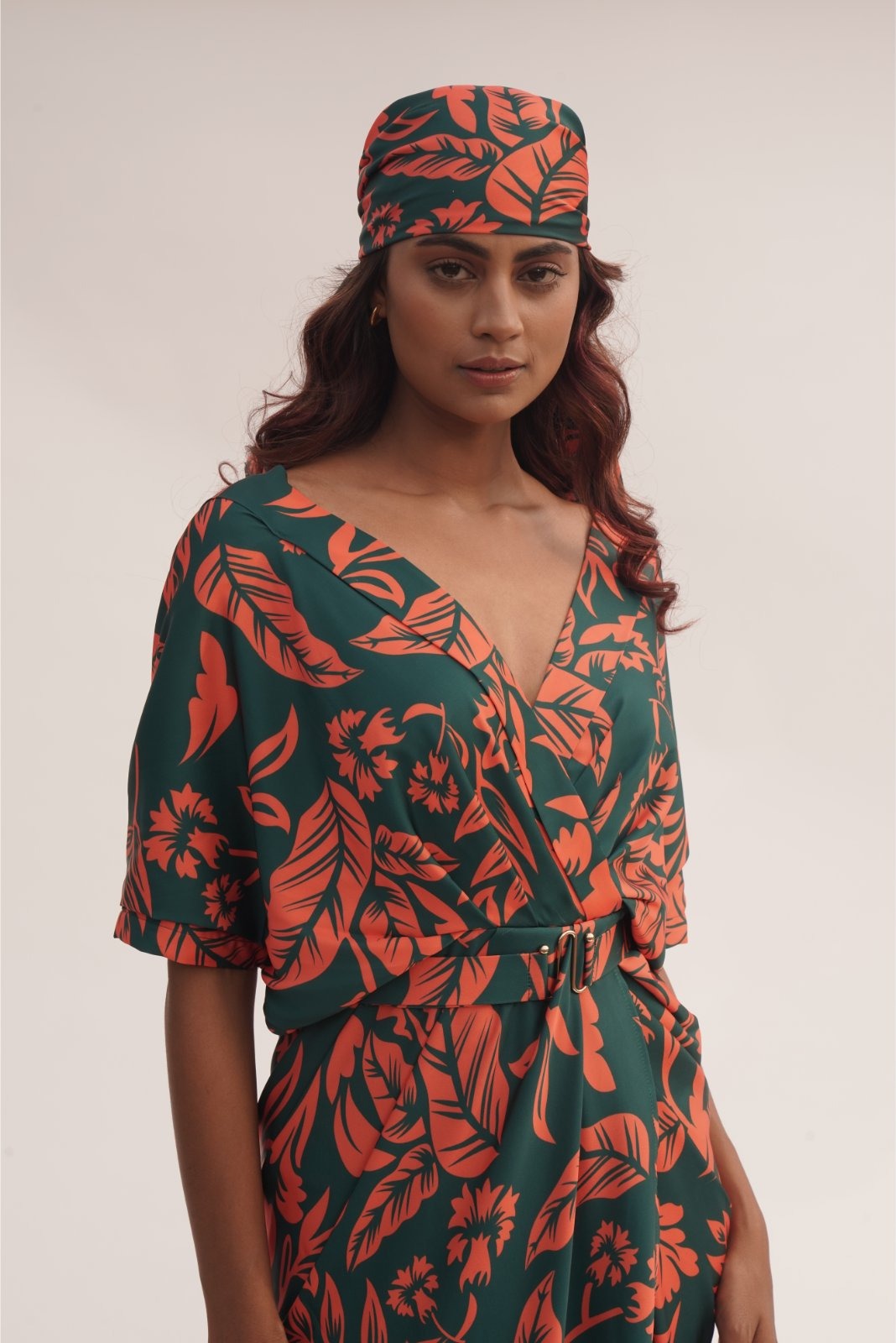 Drape Kaftan Dress with Belt - Charm