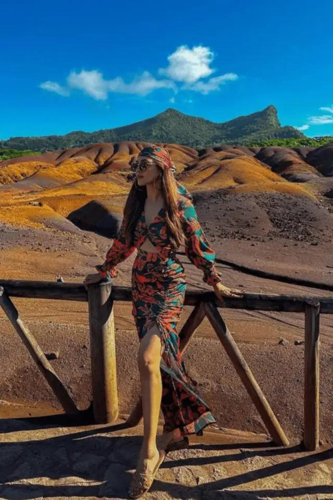 Bottle Green Cutout Full Sleeved Dress with Slit - Ambition