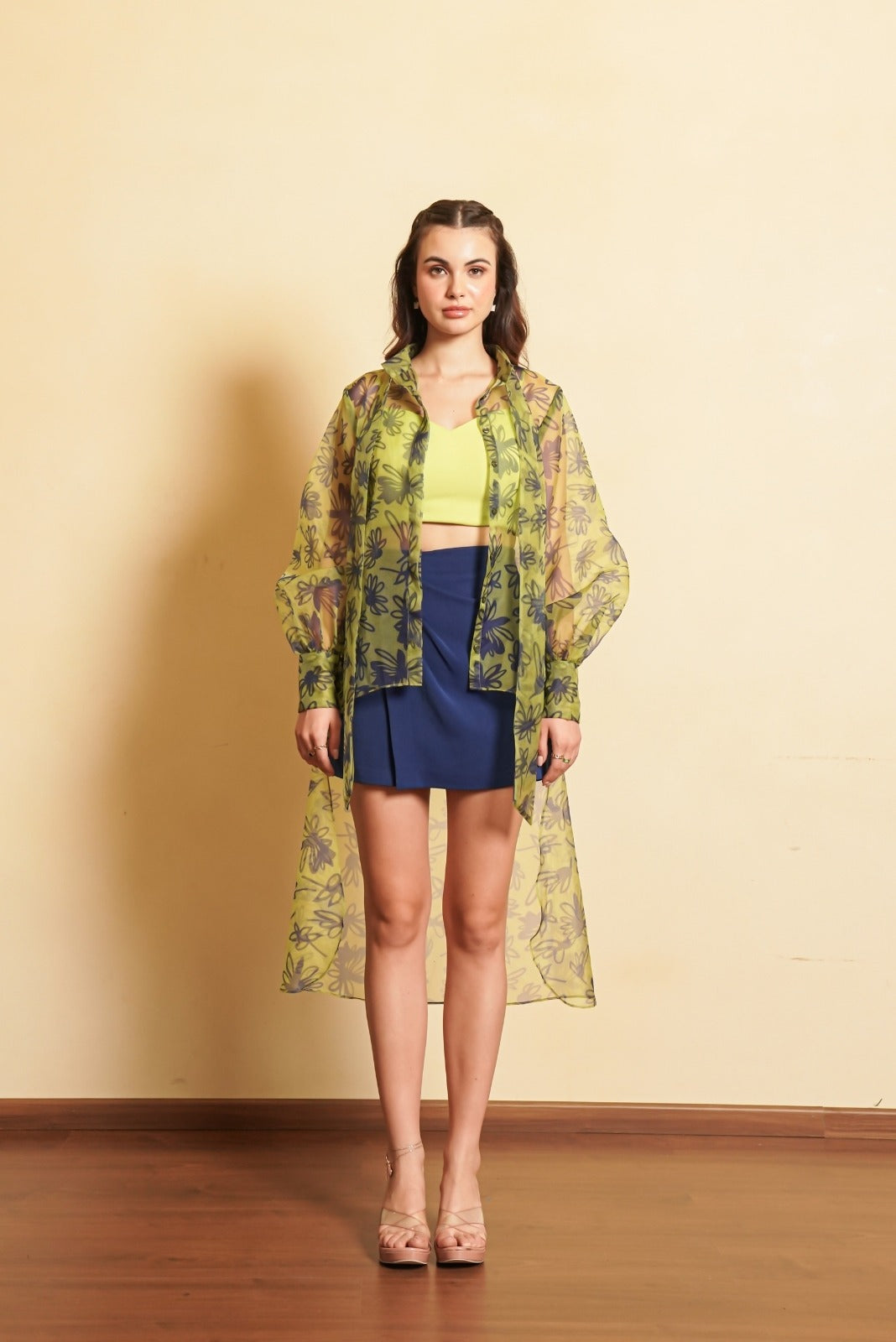 Neon Green and Electric Blue Three Piece Set