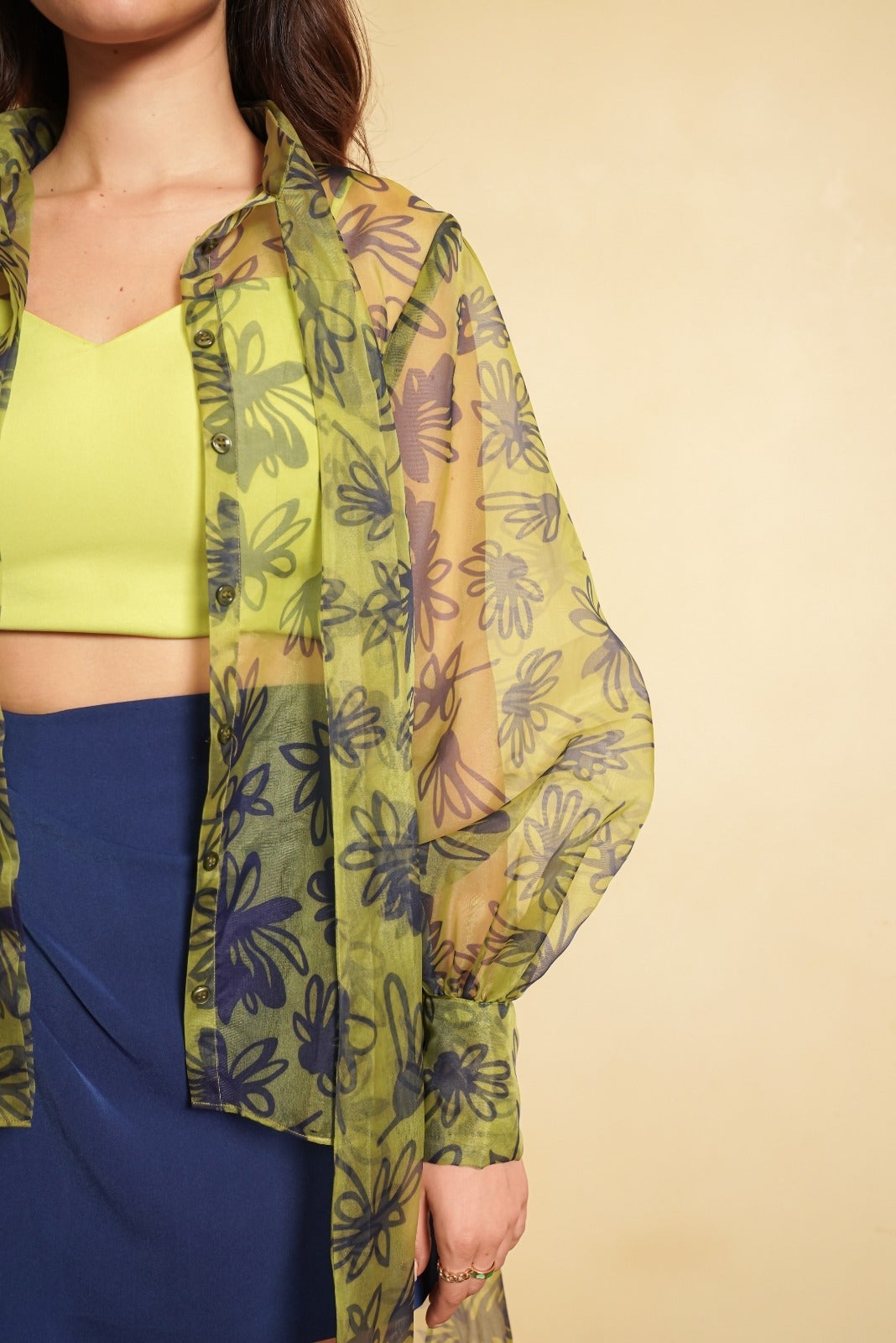 Neon Green and Electric Blue Three Piece Set