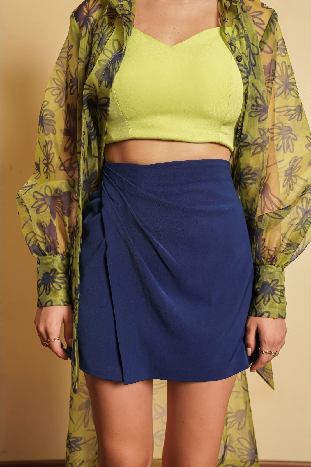 Neon Green and Electric Blue Three Piece Set