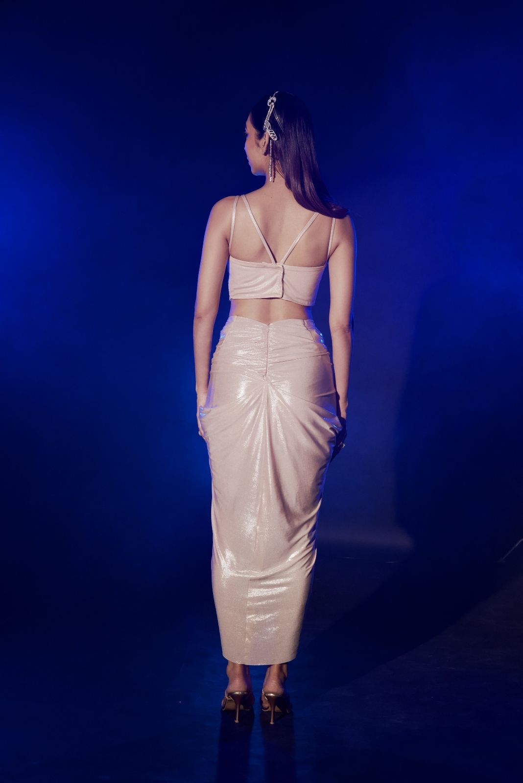 Rose Gold Metallic Cape Set