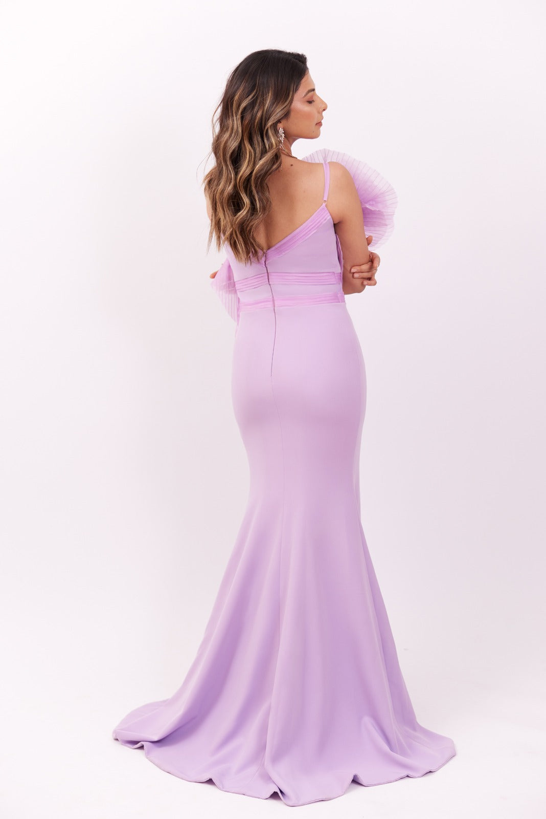 Purple Full Length Slit Gown – Witty
